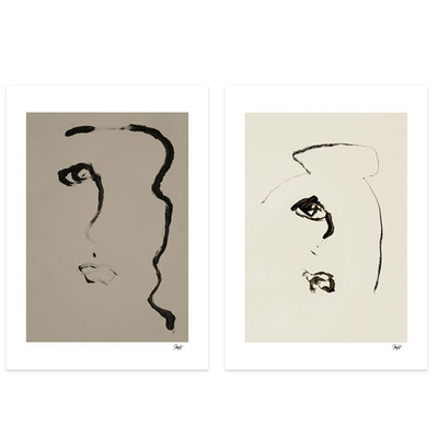 丹麦简约人物原版装饰画