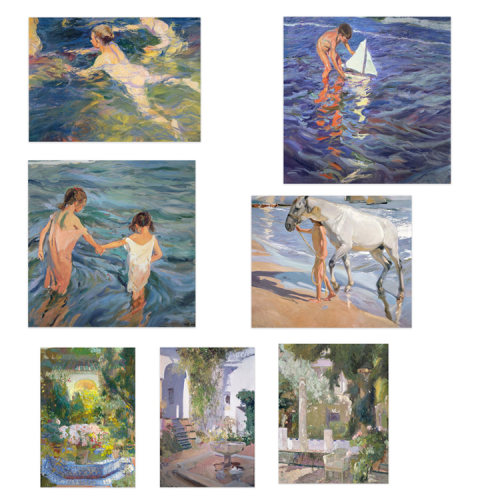 Joaquin Sorolla y Bastida 马德里花园可定制经典名画原版装饰画