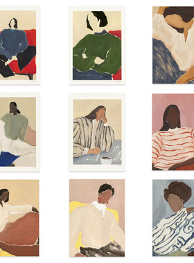 进口荷兰PSTR Studio复古简约肖像原版装饰画Sacrée Frangine