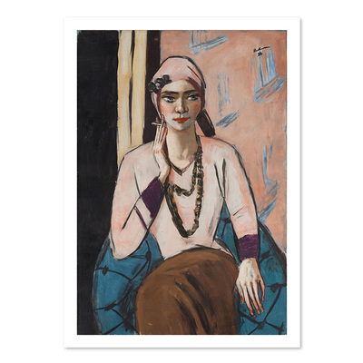 liveart 粉色衣服女子Max Beckmann经典名画原版装饰画