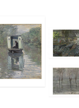 liveart莫奈Monet 灰色调公园风景经典名画复古原版装饰画Bathers