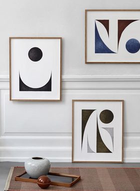 北欧丹麦进口签名限量款|kristina krogh装饰画balance-blue画芯