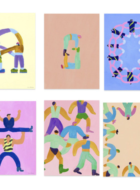 liveart 进口丹麦The poster club*LISE UHRSKOV原版装饰画Walk