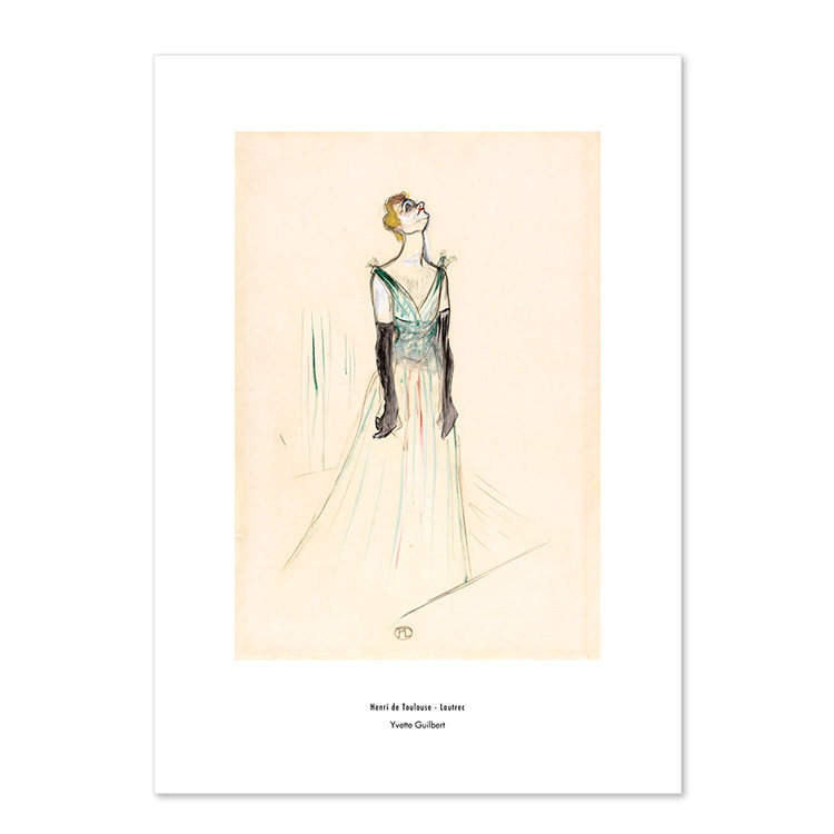 法国画家Henri de Toulouse-Lautrec原版装饰画Yvette Guilbert