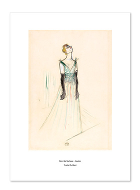 法国画家Henri de Toulouse-Lautrec原版装饰画Yvette Guilbert