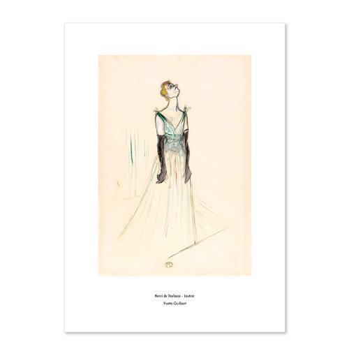 法国画家Henri de Toulouse-Lautrec原版装饰画Yvette Guilbert
