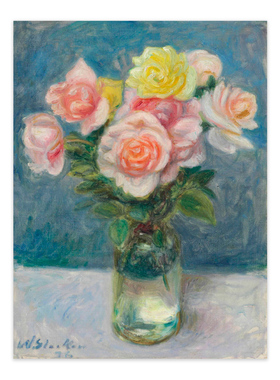 liveart 玫瑰花束WILLIAM JAMES GLACKENS 经典名画原版装饰画