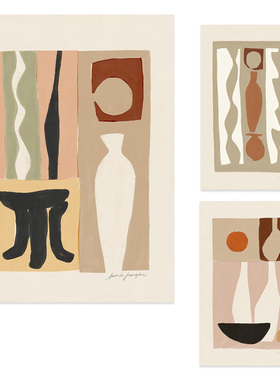 paper collective进口丹麦Sacrée Frangine几何图形原版装饰画