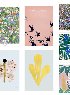 liveart 进口丹麦Viola Brun 原版装饰画海报Bloom dusty rose