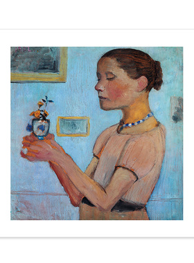 liveart 捧花女孩Paula Modersohn-Becker经典名画原版装饰画