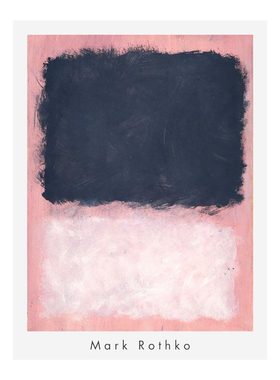 liveart进口美国Mark Rothko马克罗斯科抽象粉色块原版海报装饰画