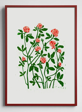 fine little day进口瑞典MARTAS CLOVER三叶草花卉植物小众装饰画