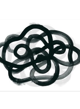 liveart独家*德国leemo 现代简约水墨线条原版装饰画海报Ongoing