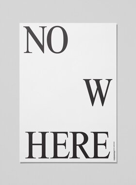 liveart 进口丹麦 PLTY 英文字母海报 Nowhere 原版装饰画画芯