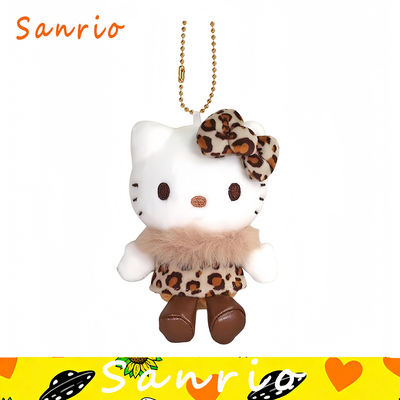 日本三丽鸥kitty豹纹毛绒公仔