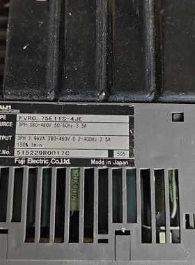 变频器 FVRO．75E11S-4 JE 拆机件