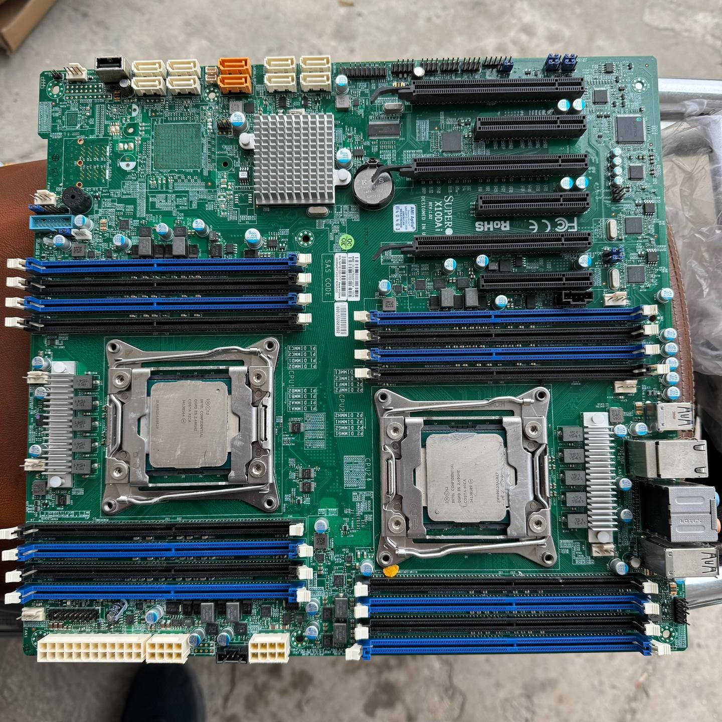 超微X10DAi服务器主板，双路主板，六个PCI-E插槽，十