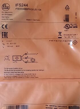 易福门传感器  IFS244  IFB3004BBPKG