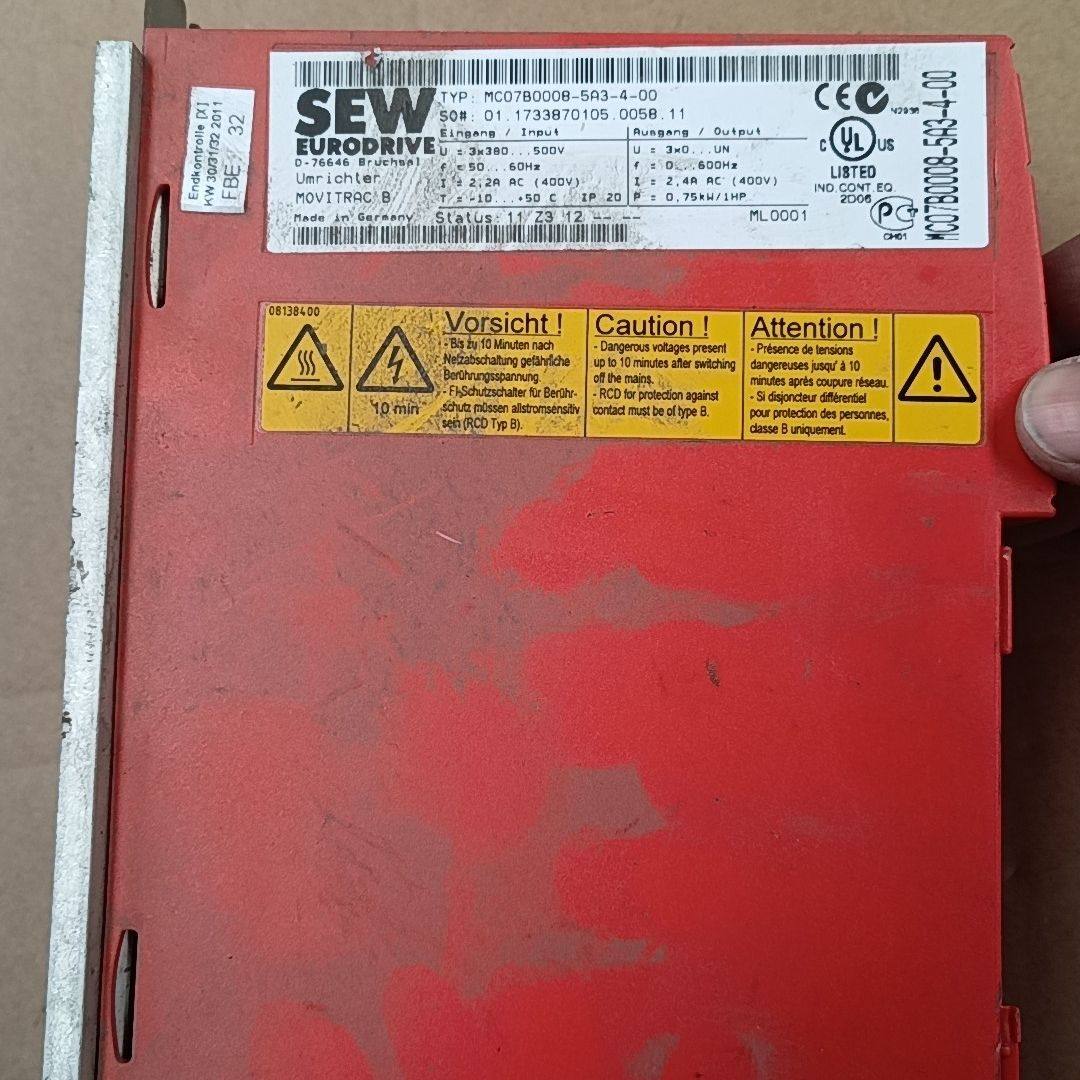 SEW变频器MC07B0008-5A3-4-00拆机下来的