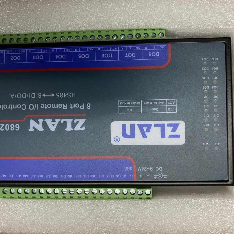 【ZLAN】开关量输入输出模块4-20ma转485模拟量采集