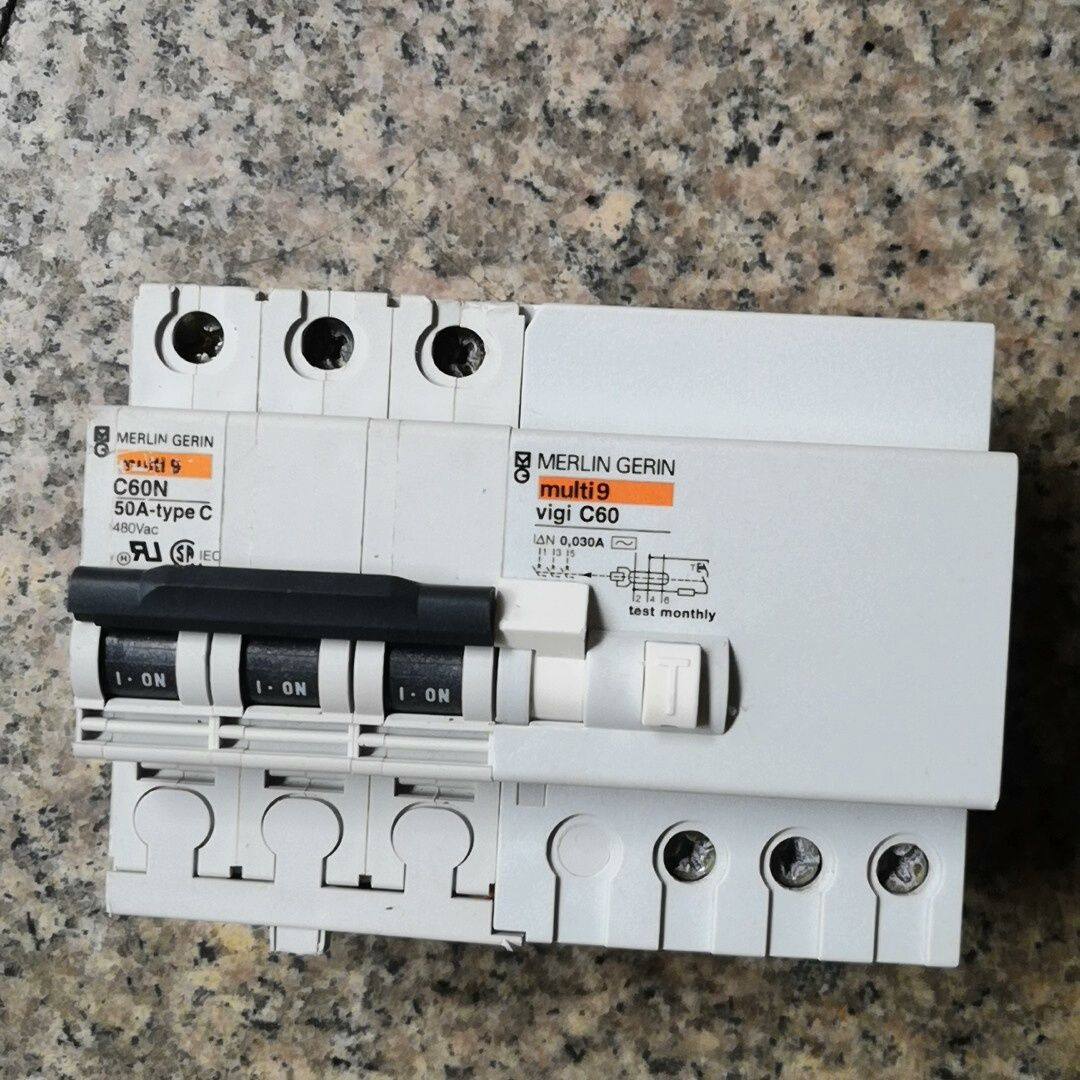 梅兰C60N电磁式漏电保护器3P带漏保50A，拆机，