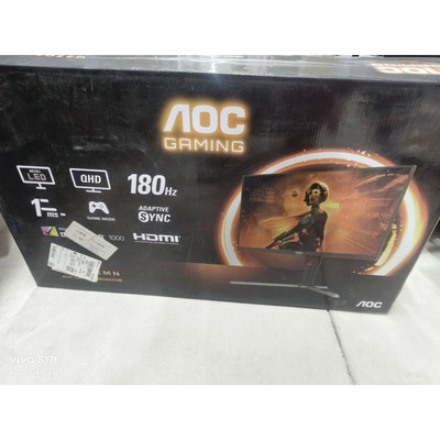 aoc q27g3xmn 显示器 直面屏 有电源 有底座 实