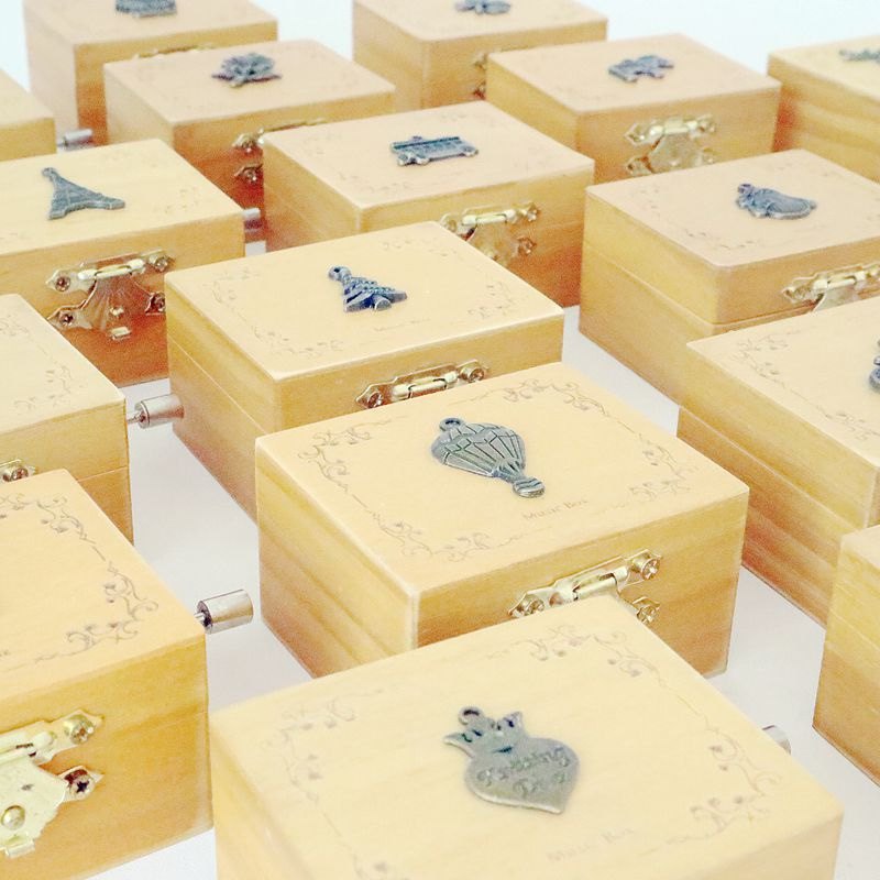 金属木质复古贴片可爱手摇八音盒装饰创意儿童生日礼物女生节日,家居饰品,音乐盒,淘宝优惠券,粉丝福利购,淘宝优惠卷
