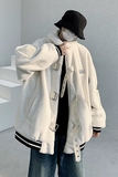 皮扣装饰重工加绒加棉仿兔毛棉服外套大码毛毛衣B288-MJ606-P155，男装针织衫/毛衣，电商B288