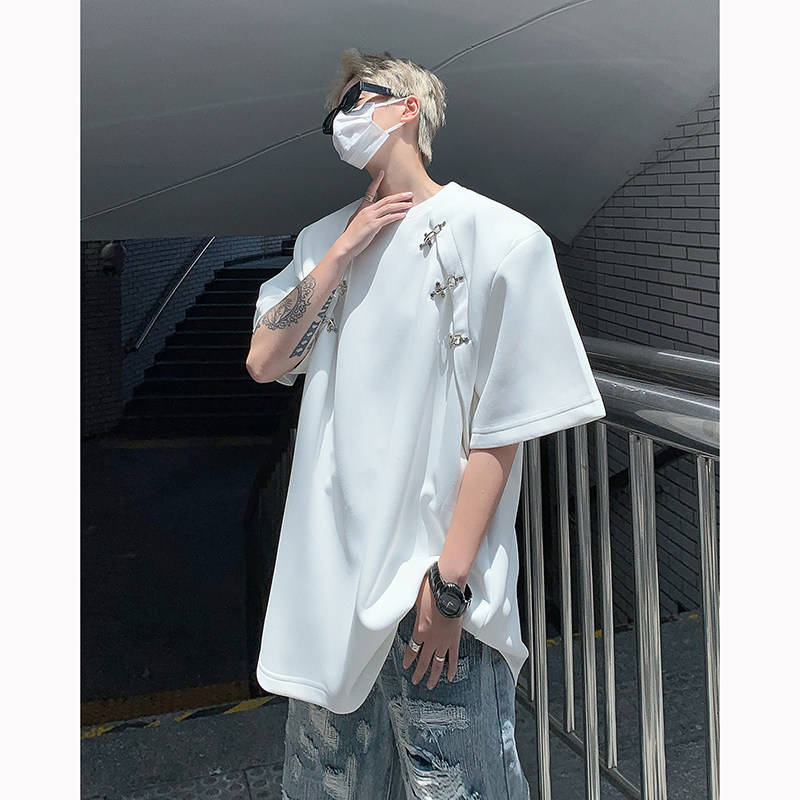 现货！25新飞机扣潮流插肩短袖男潮流垫肩T恤b288-dx80-p68,男装T恤,电商B288