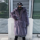 18冬潮流情侣加厚仿兔貂潮保暖加厚加棉中长款棉衣mj888-p175，男装棉衣，电商B288