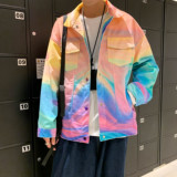 22秋款彩虹渐变夹克大货已出jk01-p95，男装夹克，电商B288