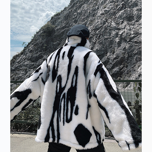 2026新冬季宽松仿皮草潮流大码座山雕潮棉衣男外套 mj371-p150图片
