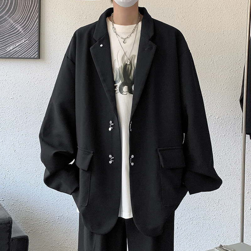 22新秋冬金属扣立领式西装外套显瘦文艺大码上衣B288-22xz01-p118,男装西服套装,电商B288