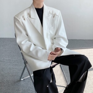 现货 25男士气质飞机扣垫肩西服XZ02-P128图片