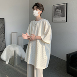23夏季肌理感破坏男士短袖镂空小众仙气圆领T恤上衣DX50-P40，男装T恤，电商B288