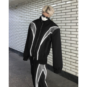 现货！25春秋复古反光分割解构运动套装男士TZ03-裤子p65衣服p98