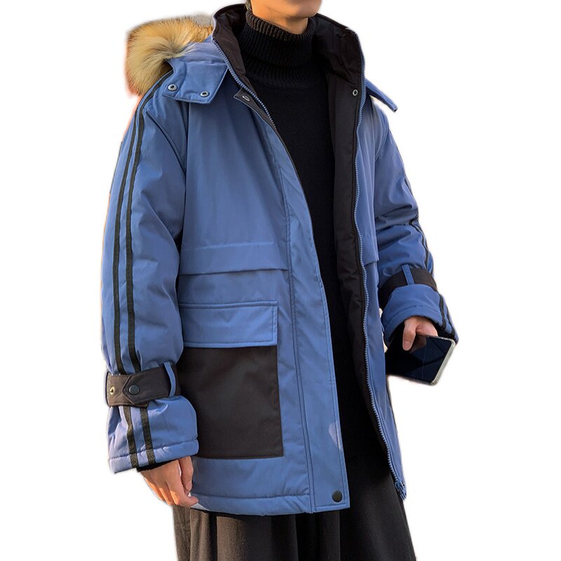 2020派克服外套情侣毛领冬季撞色棉衣工装棉服外套mj525,男装棉衣,电商B288