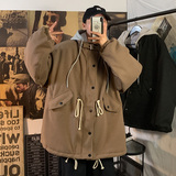 假两件毛呢大衣加棉棉衣冬情侣连帽潮流男女棉服B288-mj520-p120，男装棉衣，电商B288