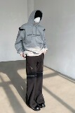 24春季男士简约质感皮扣装饰垫肩卫衣mj1025-p95，男装卫衣，电商B288