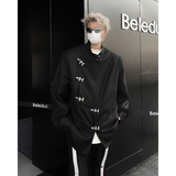 现货！25新中式男士飞机扣垫肩西装男士解构中山装JK30-P138，男装西服套装，电商B288