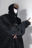 现货秋冬满天星设计感垫肩暗黑连帽卫衣MJ1030-P98，男装卫衣，电商B288