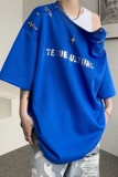 现货！25新六色垫肩飞机扣金属质感T恤男宽松短袖dx36-p68，男装T恤，电商B288