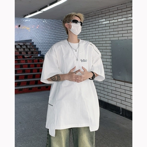 23新解构风金属拉链圆领男士短袖高街T恤MJ708-P68现货图片