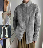 现货加厚羊羔毛高克重针织衫坑条摇粒绒保暖毛衣外套22MY02-特p68，男装针织衫/毛衣，电商B288