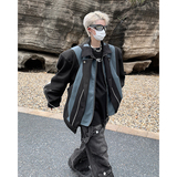 23秋冬假两件解构风J夹克拼接撞色机车外套JK15-P168，男装夹克，电商B288