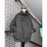 23秋冬忍者拉链卫衣围脖重磅暗黑连帽套头上衣MJ919-P95现货，男装卫衣，电商B288