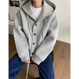 22廓形重磅宽松连帽开衫卫衣硬挺有型韩风大码上衣夹克mj628-p95，男装夹克，电商B288