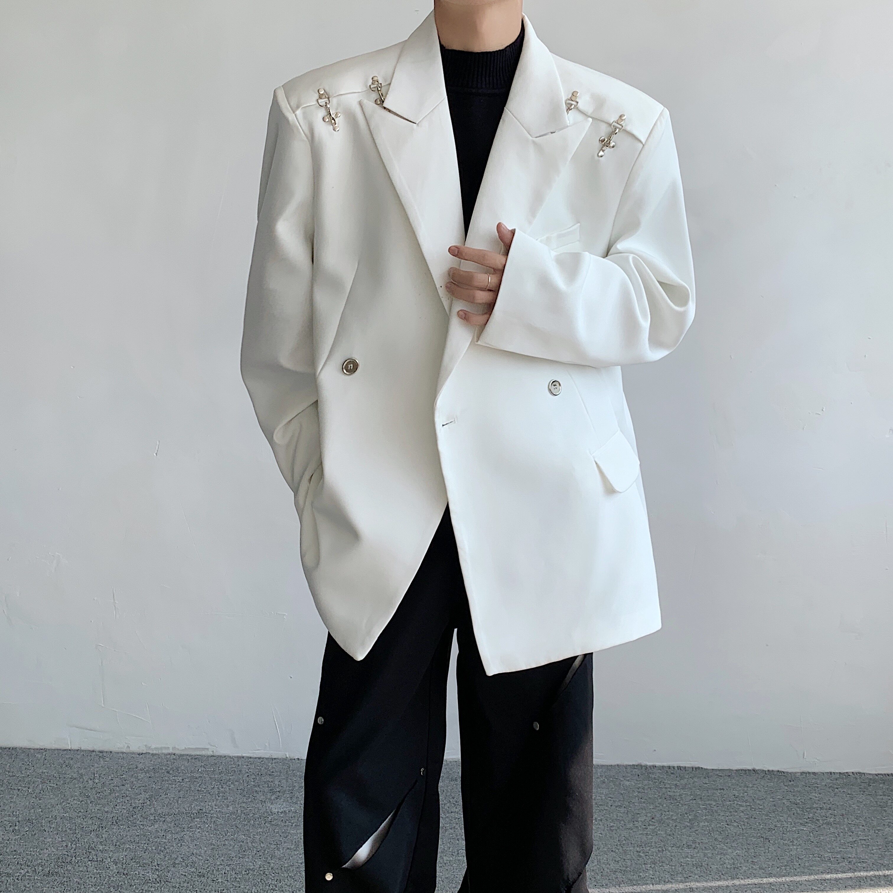 现货25男士气质飞机扣垫肩西服XZ02-P128,男装西服,电商B288