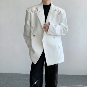现货 25男士气质飞机扣垫肩西服XZ02-P128图片