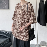 男士斑马短袖夏季设计感小众冰丝T恤潮牌男装半袖ins上衣TX13-P30，男装T恤，电商B288